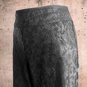 python snakeskin print stretch leather appeal high waisted pants 6